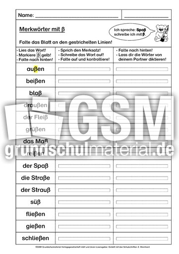 Merkwörter mit ß, Kl. 3.pdf